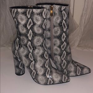Snakeskin Booties